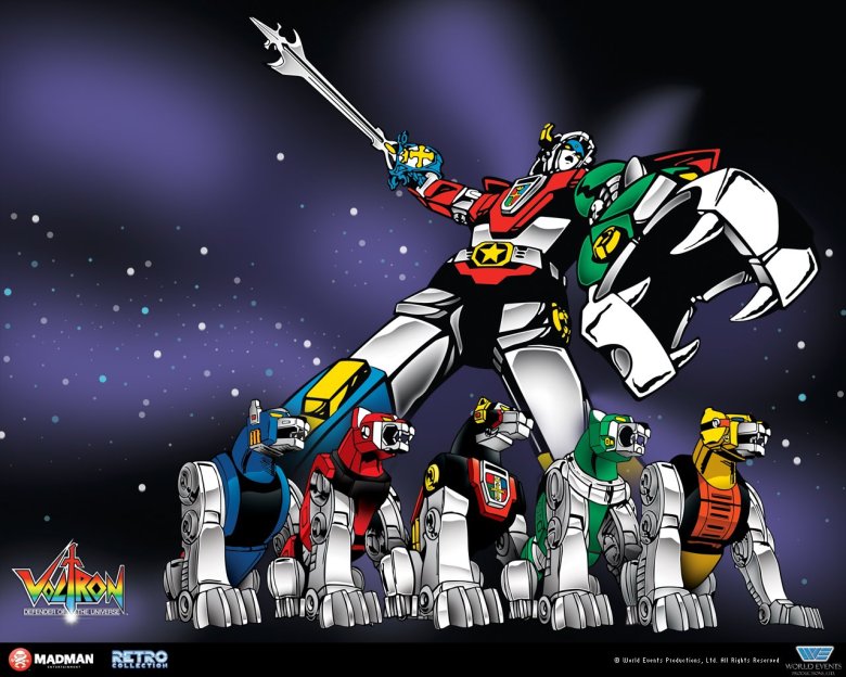 Voltron and the five lions
